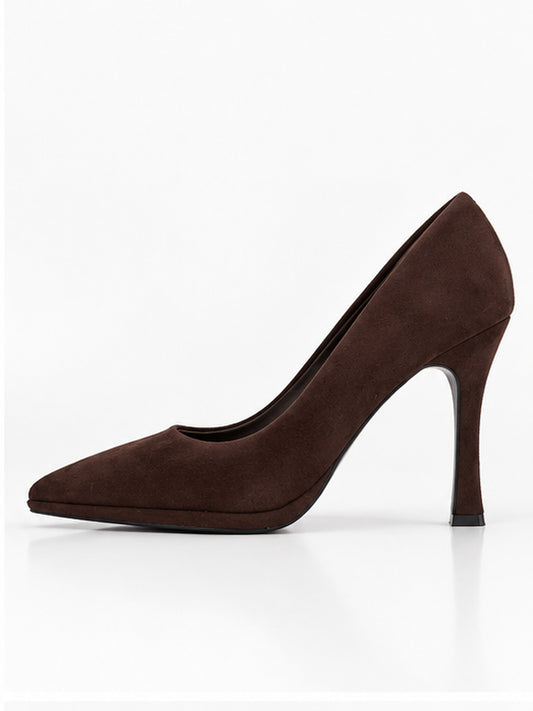 Clarté - Décolleté in Suede con Tacco Scultura e Plateau
