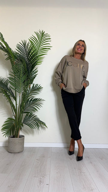 TWEED - Z2348P27 - FELPA VISCOSA RICAMO  "ICONIC"