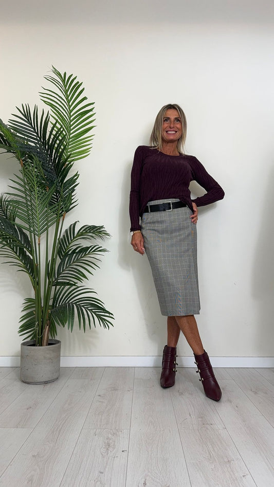 D'ELLE - AP22501 - MAGLIA VISCOSA ELASTICIZZATA,LAVORAZIONE IN RILIEVO