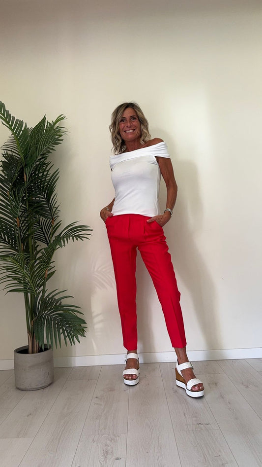 VICOLO - UB0268 - TOP SCOLLO SHIFFER 94%VISCOSA 6%ELASTAN