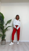 SUSYMIX - M76049 - MAGLIA COTONE APERTURA SPALLE E MANICA PIZZO