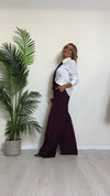 IMPERIAL - P9990040S - PANTALONE POLIVISCOSA GESSATO VITA ELASTICATA CON COULISSE