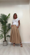 DAFNE - 253CAP15 - T-SHIRT COTONE CON CATENA STACCABILE E PERLA + STAMPA