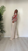 VENTISEI - 2266-44P25 - CAMICIA COTONE/SETA FANTASIA FIORI STILIZZATI CON COLLO COREANA