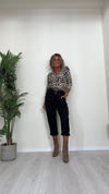 DAFNE - 7168P22 - PANTALONE IN POLIVISCOSA, VITA ELASTICATA CON CINTURA