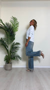 TENSIONE IN - AI24TENS05 - JEANS GAMBA DRITTA CON APPLICAZIONI STRASS