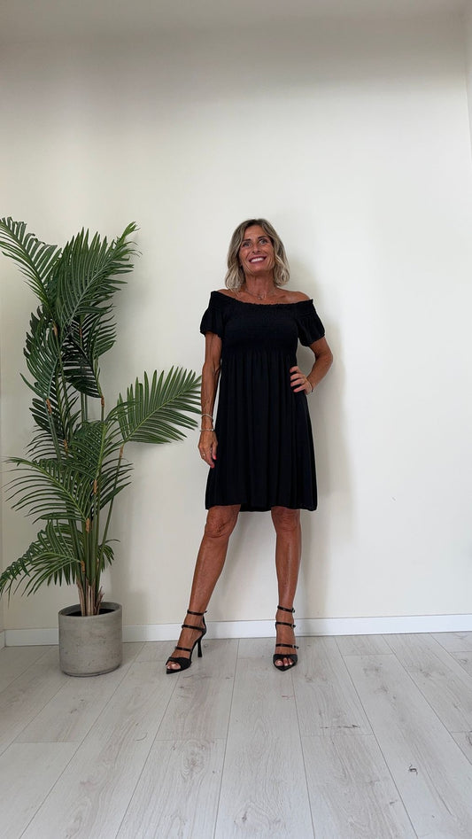 DAFNE - 043P24 - ABITO 100%VISCOSA, CORTO ELASTICO GOFFRATO