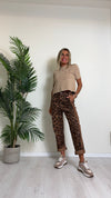 D'ELLE - A24P2020 - PANTALONE MACULA CON BANDA SEMILATERALE IN COTONE MANOPESCA