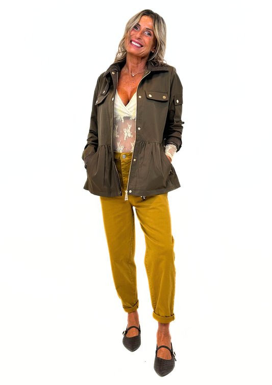 Chemin - Pantalone Mum Fit Vita Elastica