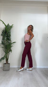 DAFNE - 3304P26 - PANTALONE A SIGARETTA IN TESSUTO TECNICO STRETCH, SOFT TOUCH,TASCHE A FILO