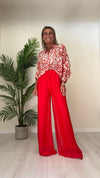 VENTISEI - 2266-44P25 - CAMICIA COTONE/SETA FANTASIA FIORI STILIZZATI CON COLLO COREANA
