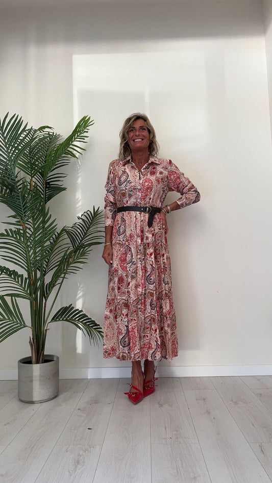 DAFNE - MC32A022P33 - ABITO CHEMISIER  VISCOSA FANTASIA CON CINTURA