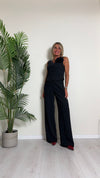 SUSYMIX - SM072A - COMPLETO GILET CON SPILLA A FIORE E PANTALONE FLUIDO