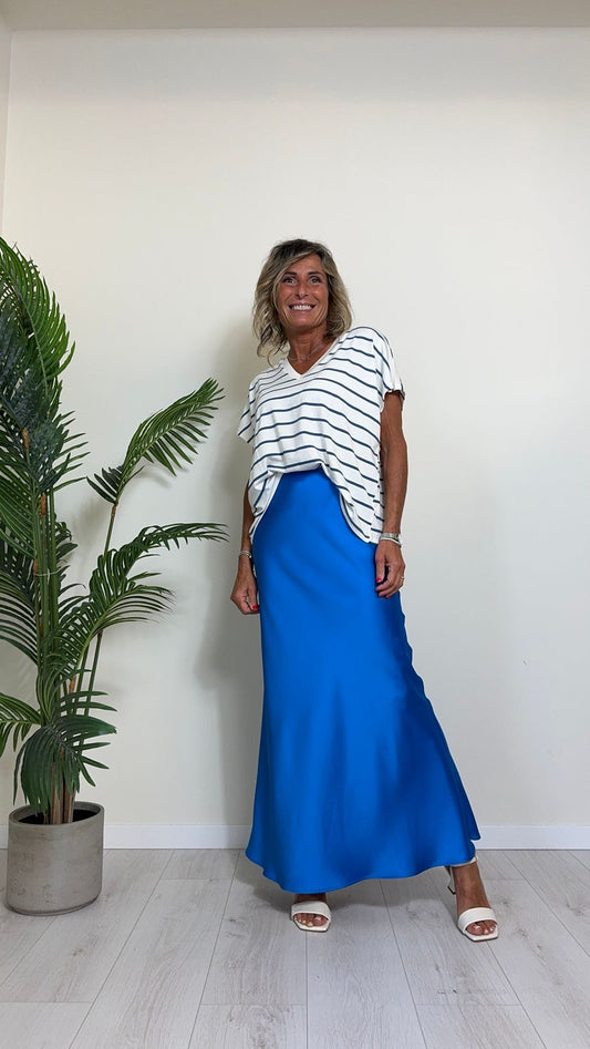 SUSYMIX - 10213 - MAGLIA VISCOSA SCOLLO A V RIGATA