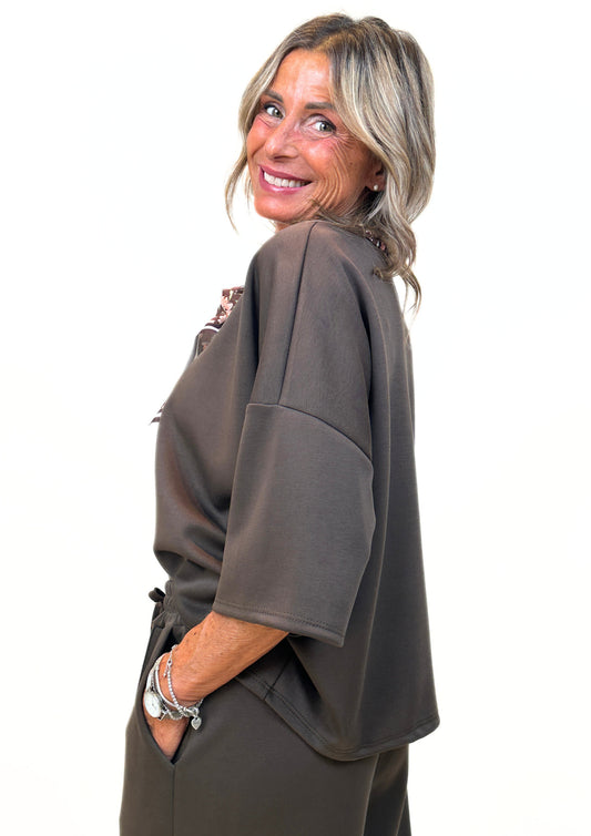 Jardin - Blusa con Foulard Fantasia Fiori