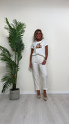 IMPERIAL - P1C0HGC - PANTALONE FLUIDO, VITA ELASTICA CON NERVATURA E RISVOLTINO ORLO