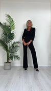 IMPERIAL - P3E9IAW - PANTALONE CREPE ELASTICIZZATO CON ZIP A SCOMPARSA SUL RETRO, FLARE FIT