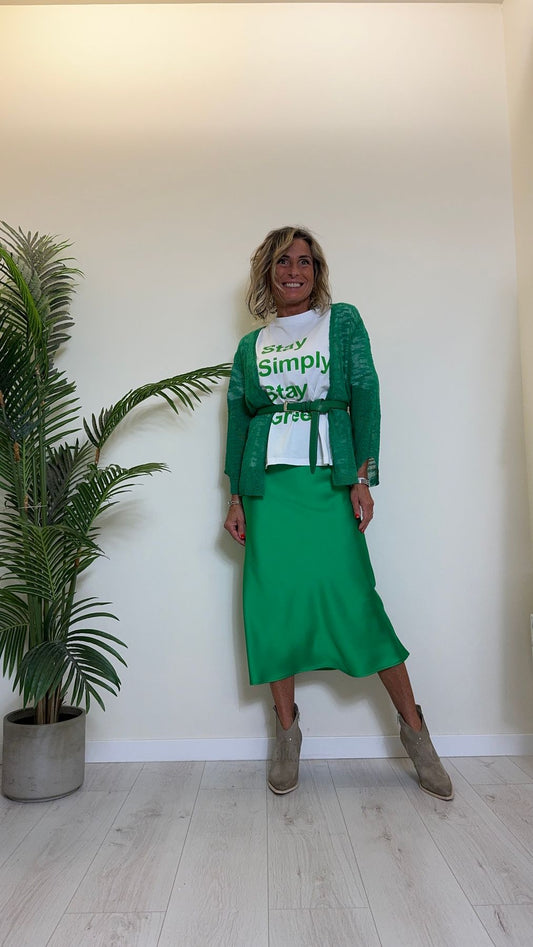 SUSYMIX - 10204 - T-SHIRT COTONE OVER STAMPA "STAY SIMPLE"