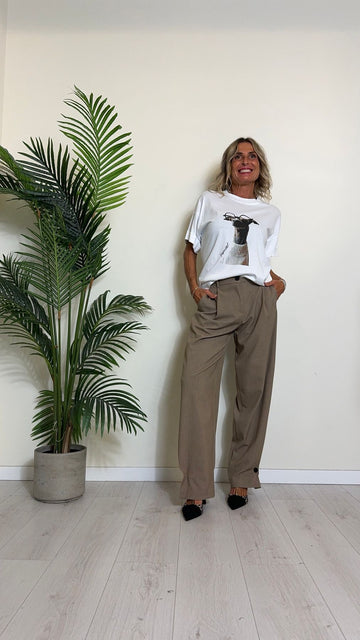 IMPERIAL - TP61IGTSCO - T-SHIRT STAMPA CANE CON OCCHIALI E COLLO STRASS