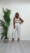IMPERIAL - P1C0HGC - PANTALONE FLUIDO, VITA ELASTICA CON NERVATURA E RISVOLTINO ORLO