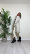 DAFNE - 9142P33 - CARDIGAN LUNGO PUNTO RISO CON FRANGE