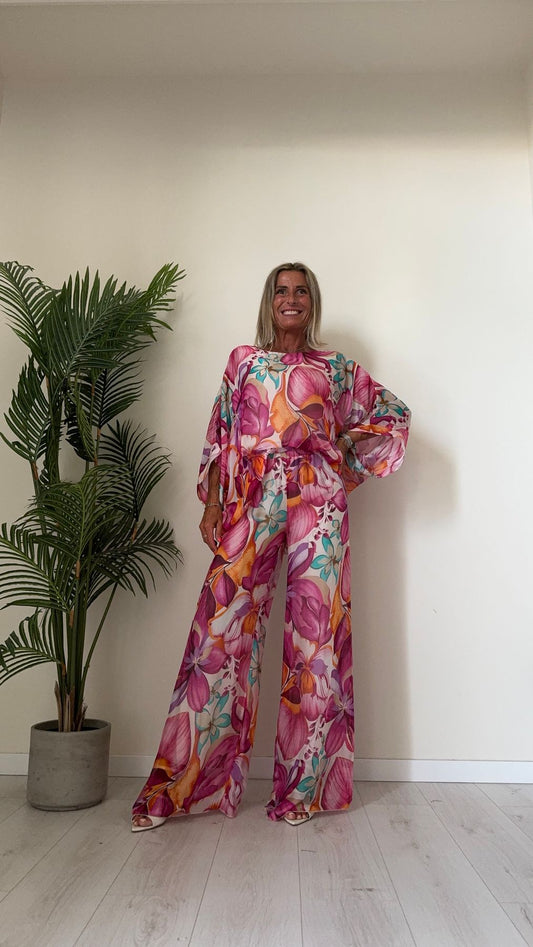 GIORGIA & JHONS - 60514SS24 - BLUSA KIMONO FANTASIA 30%SETA 70%VISCOSA FODERATA