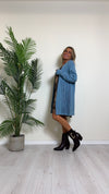 DAFNE - 9142P33 - CARDIGAN LUNGO PUNTO RISO CON FRANGE