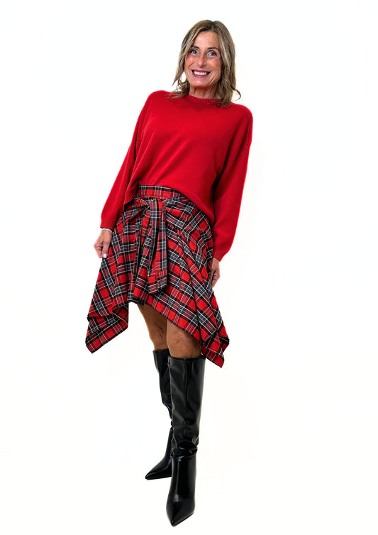 Gonna Tartan Maniche Camicia