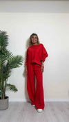 VICOLO - TB0908 - PANTALONE PALAZZO 70% VISCOSA ELASTICO VITA