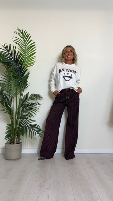 SUSYMIX - BUFFALO04HA - FELPA COTONE GARZATO COLLEGE STAMPA HARVARD