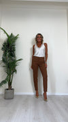DAFNE - 3304P26 - PANTALONE A SIGARETTA IN TESSUTO TECNICO STRETCH, SOFT TOUCH,TASCHE A FILO