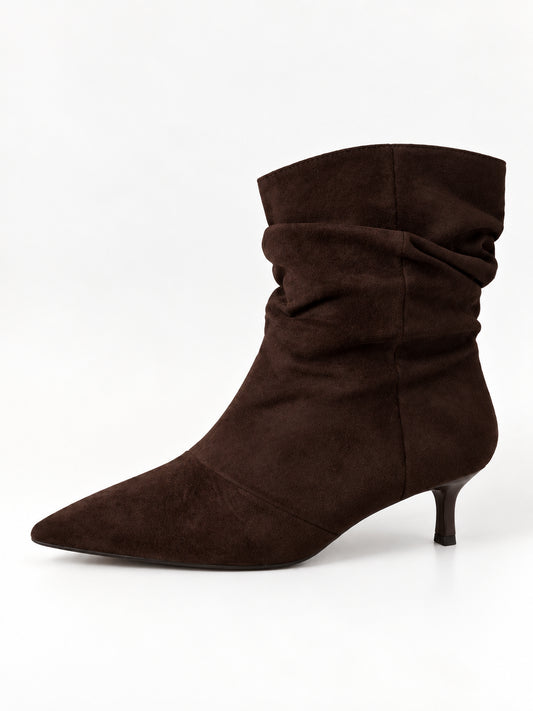 Noisette - Stivaletto in Suede Effetto Arricciato