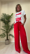 DAFNE - 252PEP13 - T-SHIRT COTONE STAMPA PENNELLATE