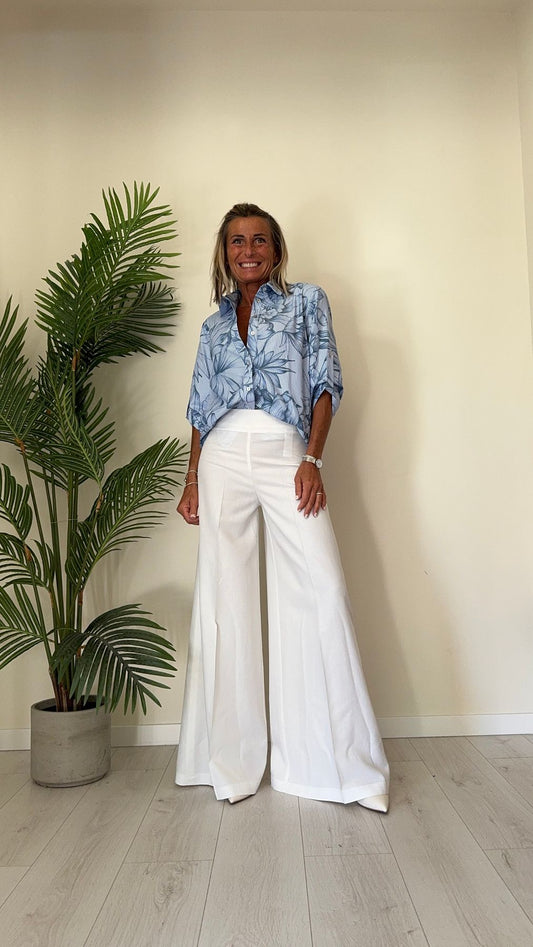 GIORGIA & JHONS - 60334SS24 - CAMICIA COTONE RIGA FIORE