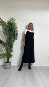 TENSIONE IN - W24X534 - ABITO LUNGO/COMPLETO CON T-SHIRT COTONE E APPLICAZIONE