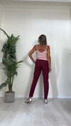 DAFNE - 3304P26 - PANTALONE A SIGARETTA IN TESSUTO TECNICO STRETCH, SOFT TOUCH,TASCHE A FILO