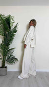 VICOLO - TB0908 - PANTALONE PALAZZO 70% VISCOSA ELASTICO VITA