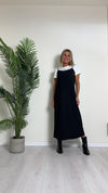 TENSIONE IN - W24X534 - ABITO LUNGO/COMPLETO CON T-SHIRT COTONE E APPLICAZIONE
