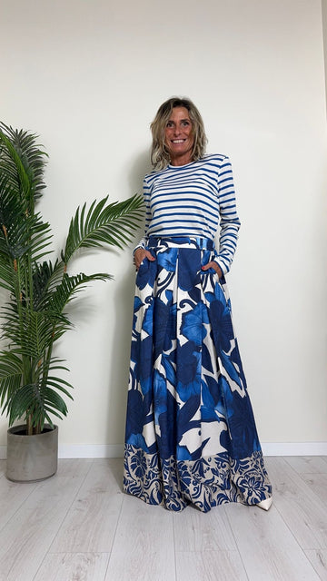 PLEASE - T0KWCCO000 - T-SHIRT MANICA LUNGA A RIGHE, POLICOTONE