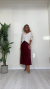 DAFNE - 2502P23 - MAGLIA IN VISCOSA CON SCOLLO A CUORE PUNTO CALATO