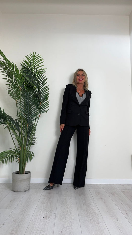 VICOLO - TS0100 - GIACCA PUNTO MILANO VISCOSA COMPATTA, SFIANCATA  CON DUE BOTTONI