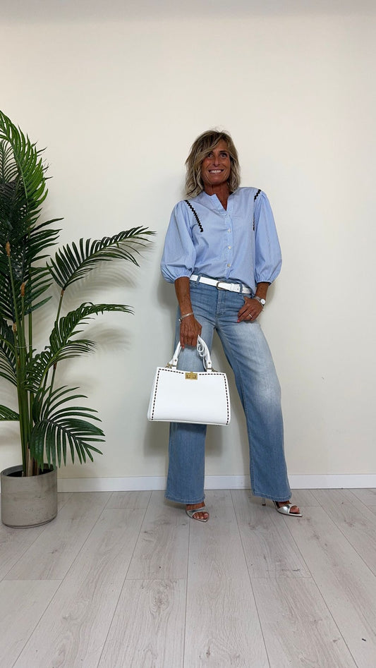 PLEASE - P0QTBQ2PX3 - JEANS BOOTCUT SABBIATO LEGGERO