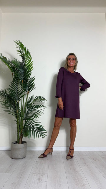 GIORGIA & JHONS - 60208FW24 - ABITO PUNTO MILANO IN VISCOSA, FIOCCHI MANICHE E ORLO TAGLIO VIVO