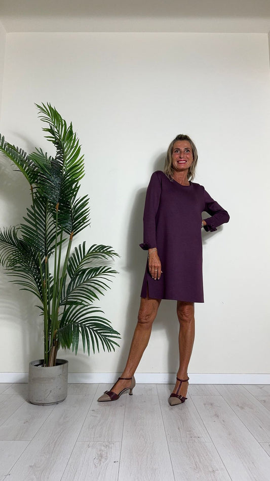 GIORGIA & JHONS - 60208FW24 - ABITO PUNTO MILANO IN VISCOSA, FIOCCHI MANICHE E ORLO TAGLIO VIVO