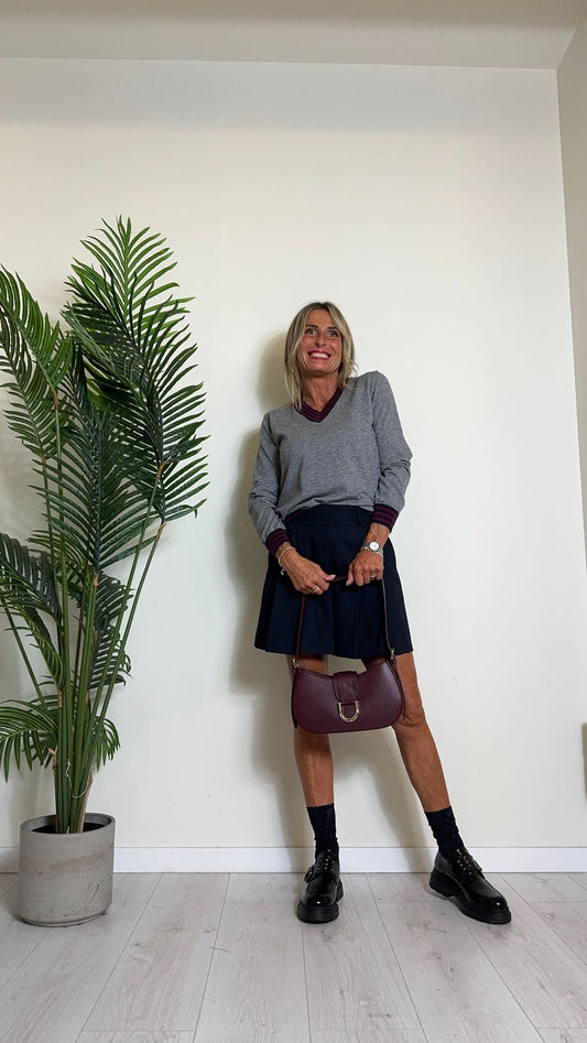 IMPERIAL - D404IIC - BERMUDA / SHORT IN POLIVISCOSA CON PIEGHE