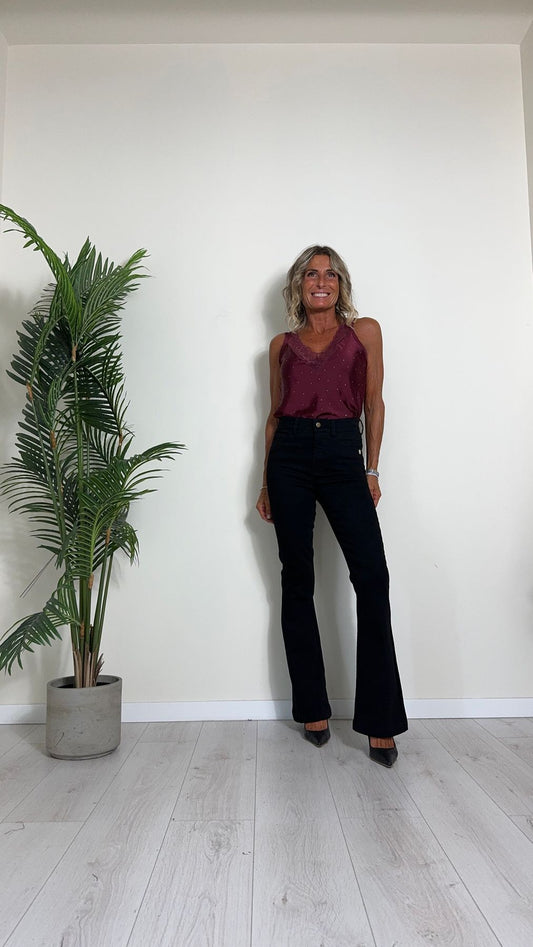CELLOFUN - 2404P - PANTALONE BULL DENIM ELASTICIZZATO. A ZAMPA