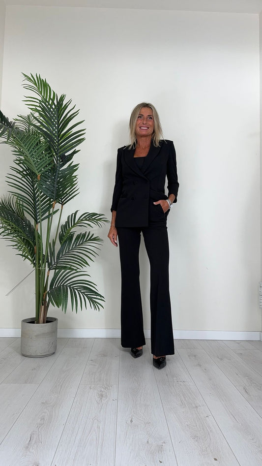 IMPERIAL - P3E9IAW - PANTALONE CREPE ELASTICIZZATO CON ZIP A SCOMPARSA SUL RETRO, FLARE FIT