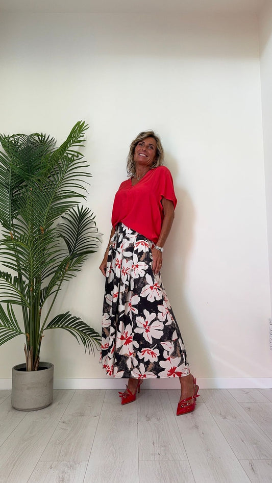 DAFNE - 045IRP18 - BLUSA SCOLLO A V IN VISCOSA