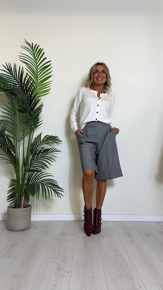 GIORGIA & JHONS - 30116FW24 - CARDIGAN REBECCHINA VISCOSA BOTTONCINI OPERATI VINTAGE