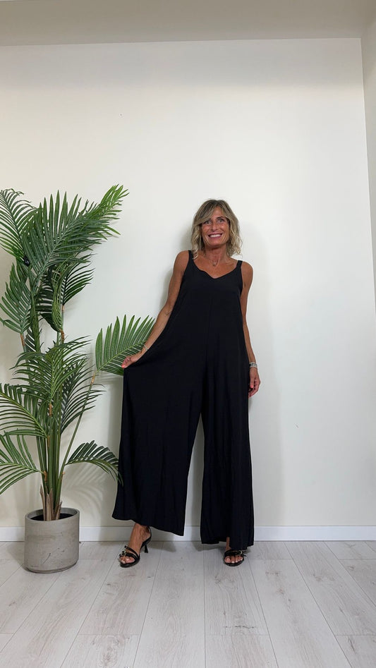 DAFNE - TU170UP26 - TUTA (JUMPSUIT) VISCOSA UNITO SPALLINE